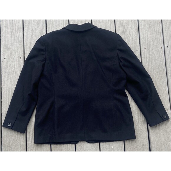 VTG Pendleton USA Made Black Virgin Wool Blazer Size 14 Petite Lined Coat Jacket - Picture 8 of 14